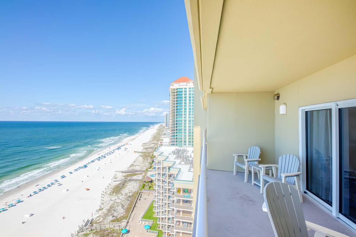 Your covered Gulf-view balcony